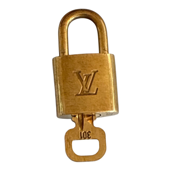 Louis Vuitton Gold Tone Lock & Key Set One Size #301 - Picture 1 of 4